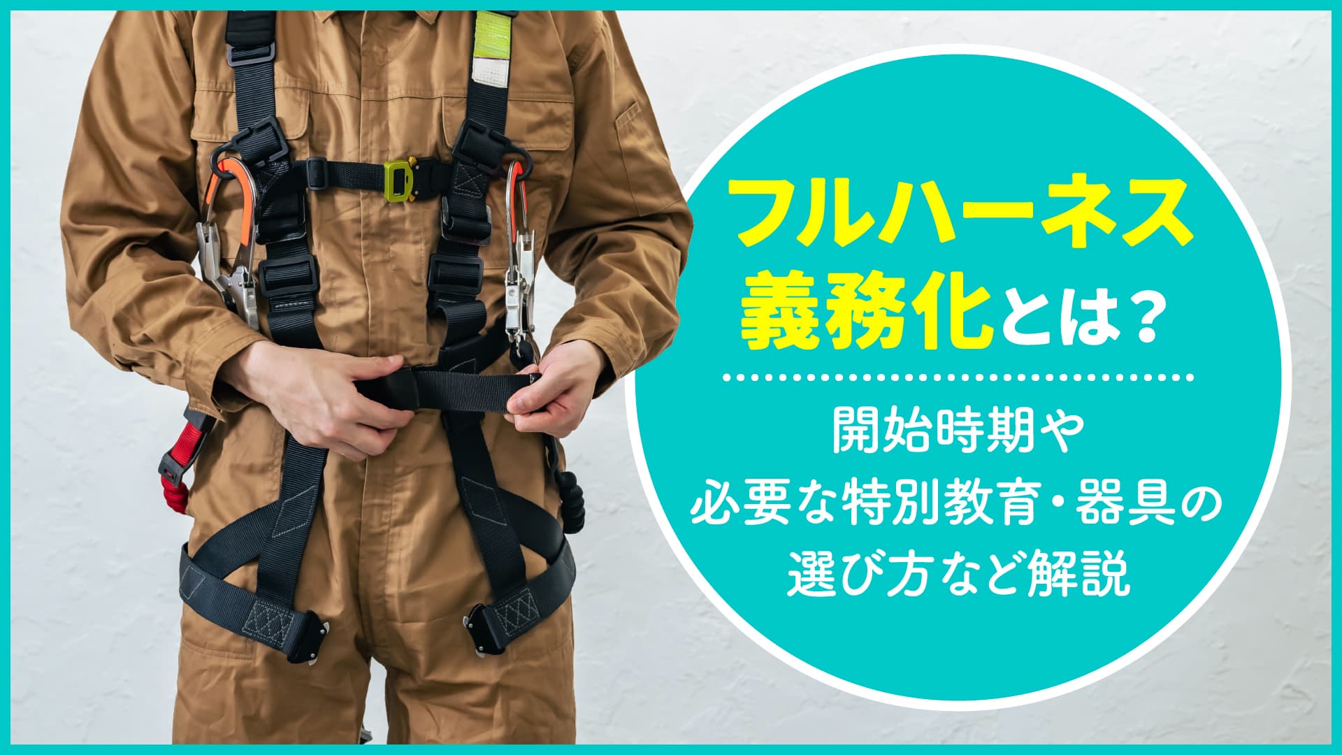 フルハーネス義務化とは？開始時期や必要な特別教育・器具の選び方など解説